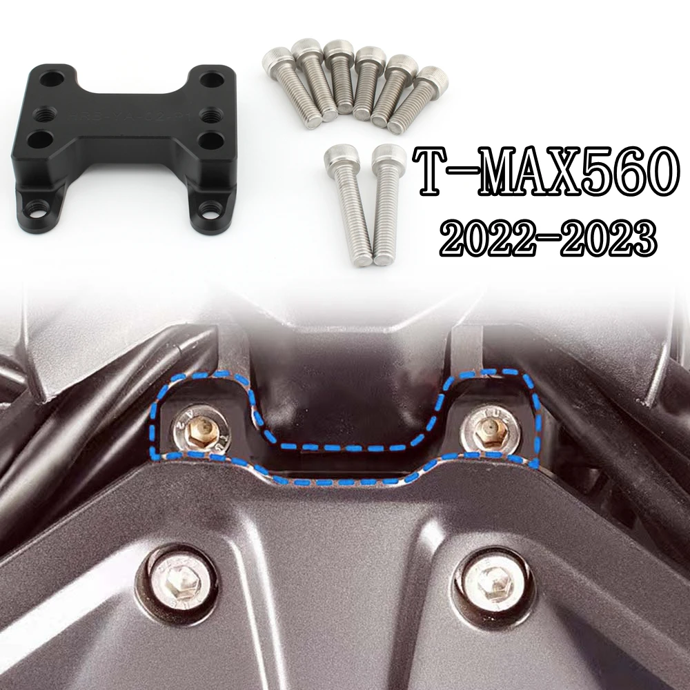 Handlebar Riser 2022 2023 Motorcycle CNC Handle Bar Raiser Extend Mount Clamp Adapter For Yamaha TMAX560 T-MAX560 T-max TMAX 560