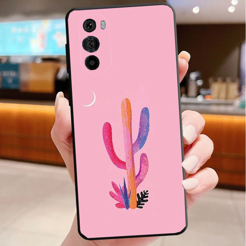 

Phone Case For Motorola Edge 50 40 Pro 60 50 40 30 Ultra Neo Fusion Moto G Play G Stylus G Power G Cactus Flower