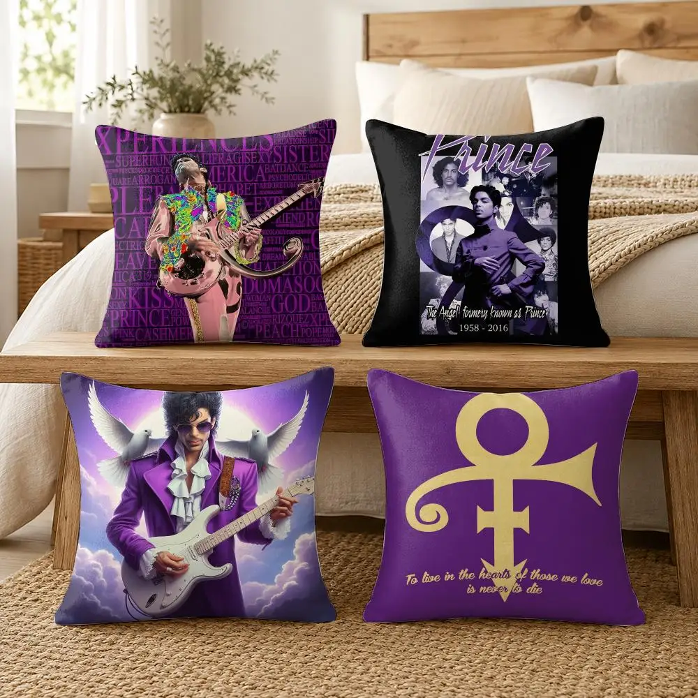 Cool P-Prince Singer Cushion Cover Soft Short Plush Pillow Cover Smooth Cozy Texture Cushion Case Home Decor
