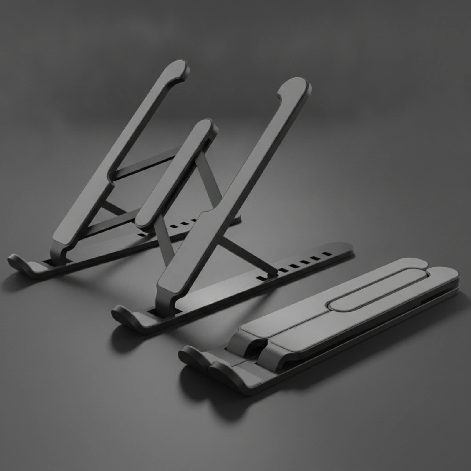 Stand Compact Foldable Aluminum Laptop Represent Desktop Use, Travel