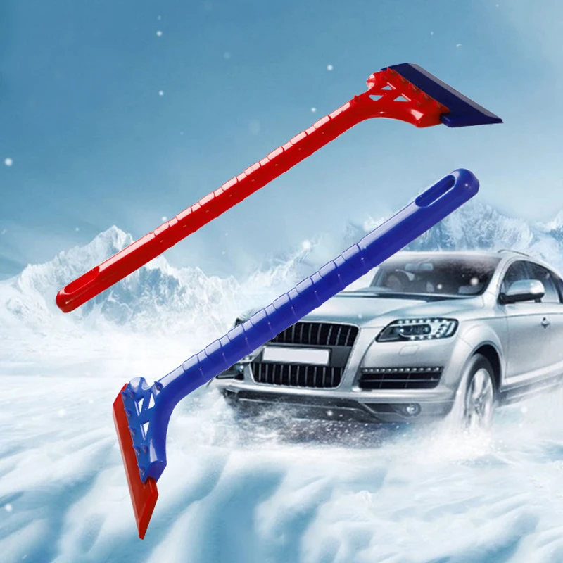 Pala de nieve de mango largo para raspado de coche, Herramientas de limpieza de hielo, descongelación, pala de nieve multifuncional para coche