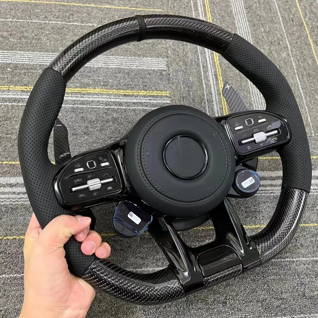 

Для AMG Performance W167 W177 W190 W213 W217 W222 изготовленный на заказ автомобильный руль из углеродного волокна