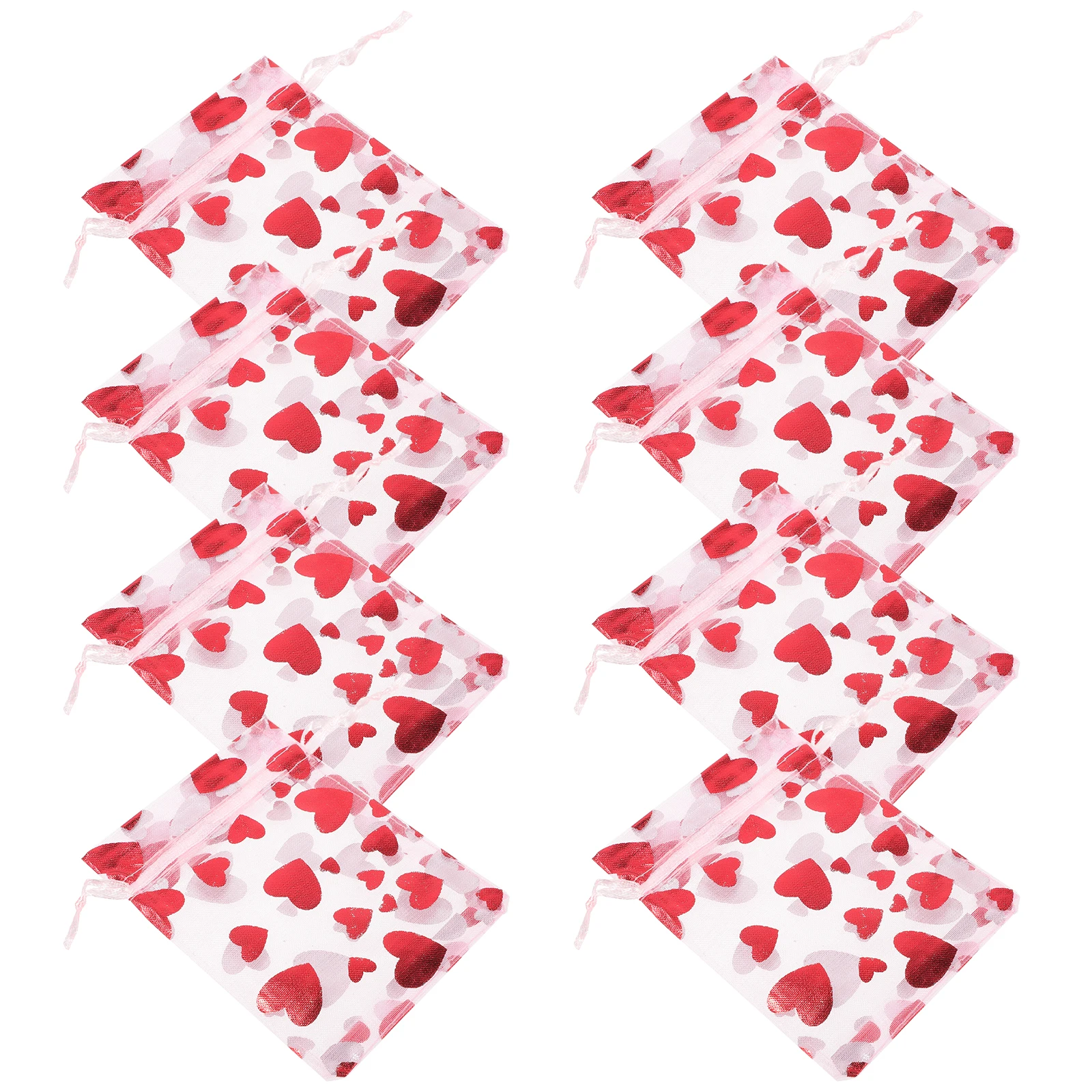 

100pcs Heart Bags Pink Ribbon 8x10cm Valentine Wedding Supplies C y Pouch Small Treat Bag Christmas Design