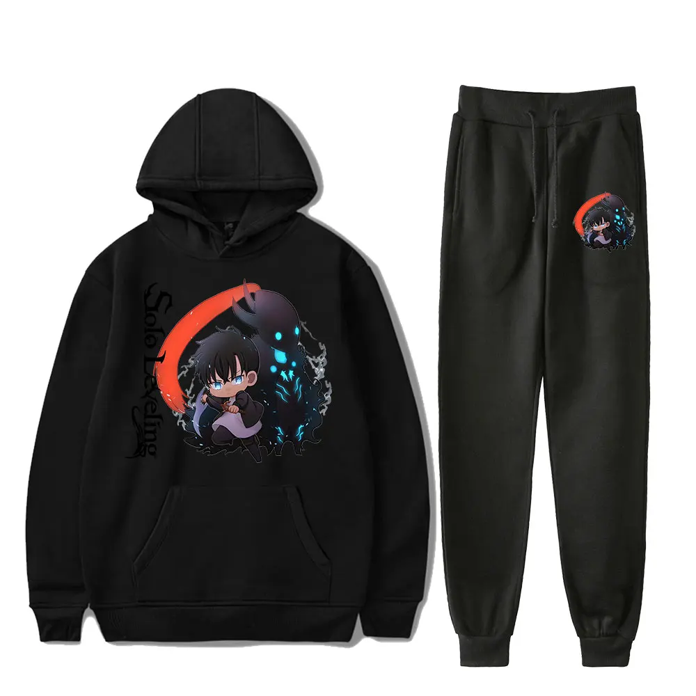 

Solo Leveling Vintage 90s HOODIE Merch Hoodies Set Men Women Hoodies Pants Two-Piece PULLOVER Suit