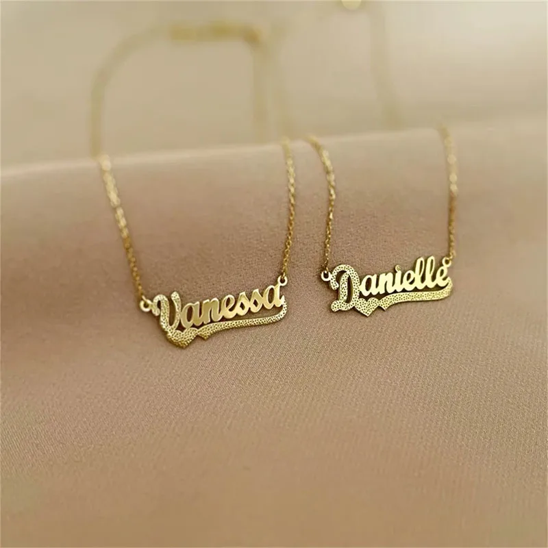 Custom Laser Cutting Price Best Friends Femmes Collar Necklaces Pendants Children Personalized Party Address Army New Design