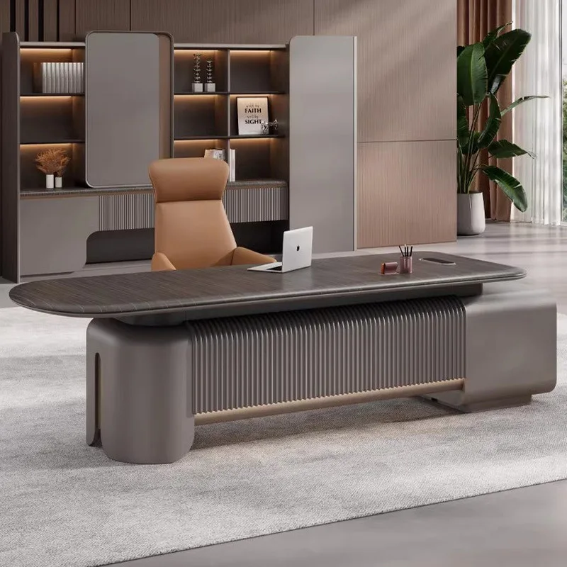 CEO desk High-End Office , Executive Desk, Simple Modern Design, Light Luxury Style, Suitable For Managers And Executives, Large