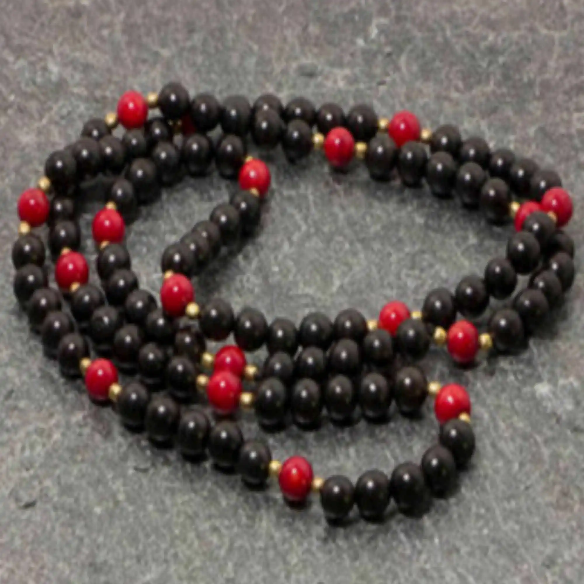 

8mm Natural 108 knot black agate cinnabar beads necklace Yoga Mala Buddhist Fragrant Men Japa Wear Energy Link Prayer