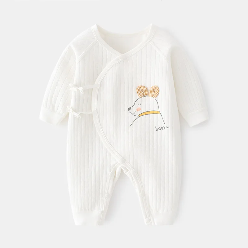 

Newborn Baby Romper Autumn and Winter Pure Cotton Boneless Clothes Newborn Gown Pajamas Male and Female Baby Spring and Autumn J