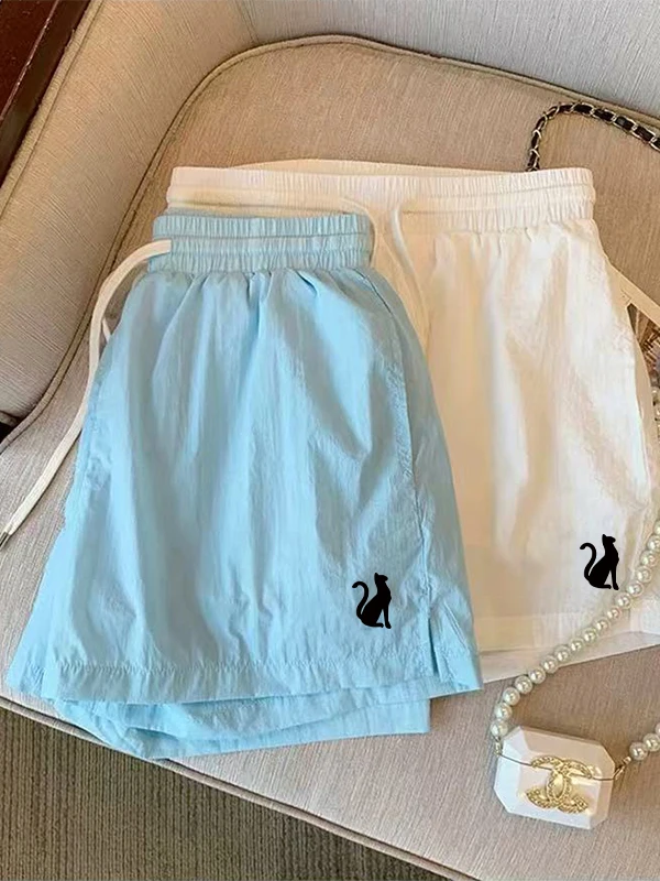 Candy Colored Women's Shorts Quick Dry Wide Leg Casual Sports Summer 2026 New Style Loose Fit Slimming Outdoor Wear