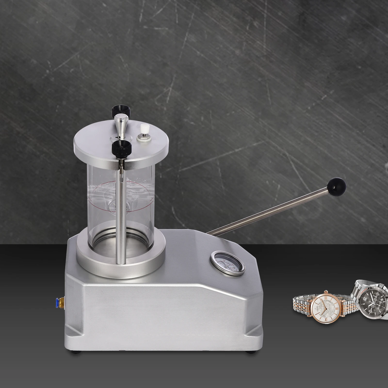 Watch Case Waterproof Pressure Glass Tester,Silver Manual Watch Waterproof Test Tool for Home,Watch Shops