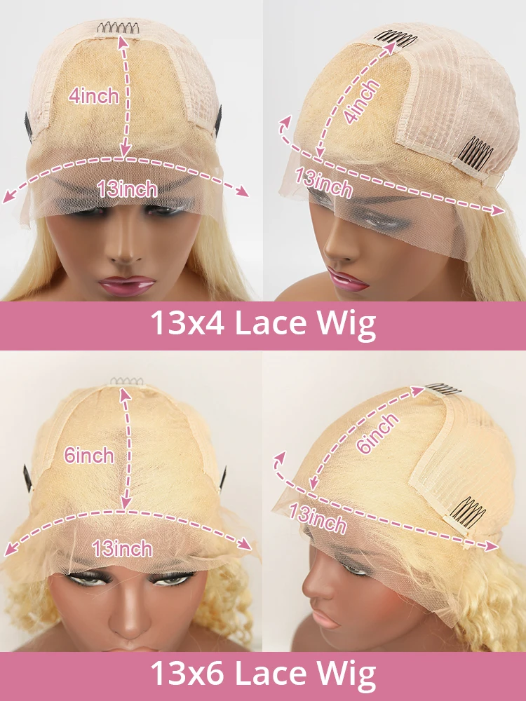 40 46 بوصة 613 الجسم موجة 13x6 HD الدانتيل أمامي خصلات الشعر المستعار الإنسان العسل شقراء البرازيلي الملونة 13x4 الدانتيل الجبهة الباروكات للنساء 250%