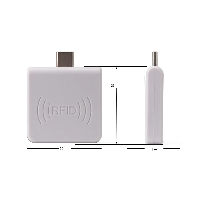 Imagem -02 - Mini Leitor Rfid Usb para Telefone Móvel Android Nova Identificação 125khz Em4100 Tk400 Otg Mirco tipo c 1pc