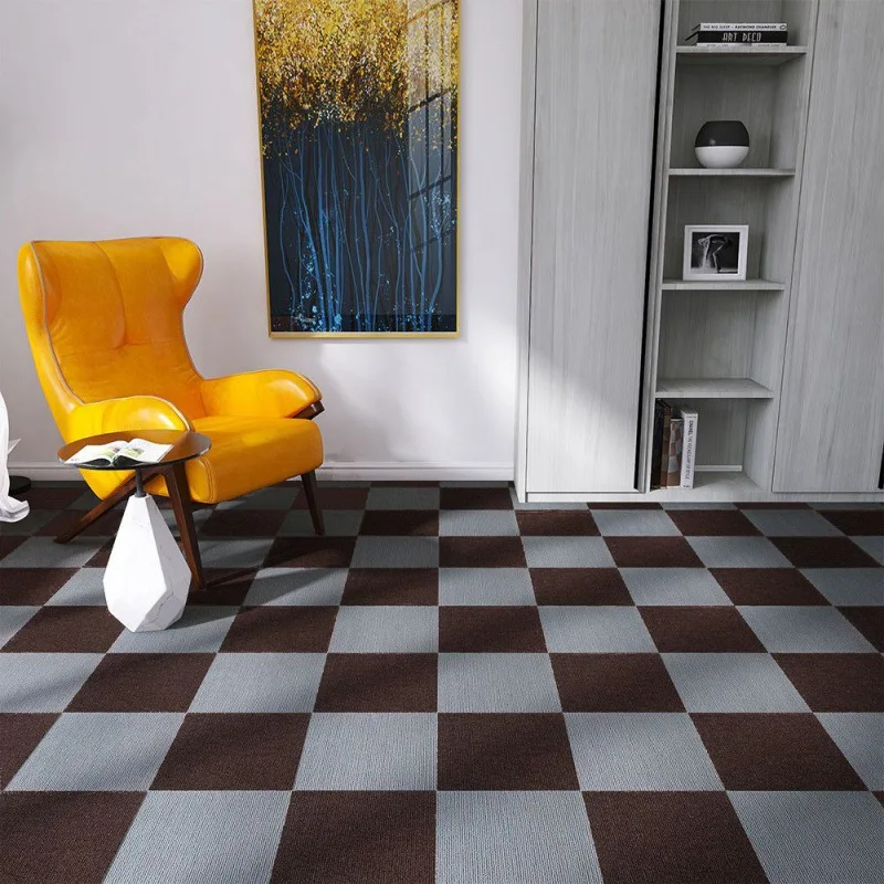Office Chair Cushion Carpet Waterproof and Anti-slip Floor Protection Rugs Mat Home 30x30Cm Self-adhesive Anti Slip Small Carpet