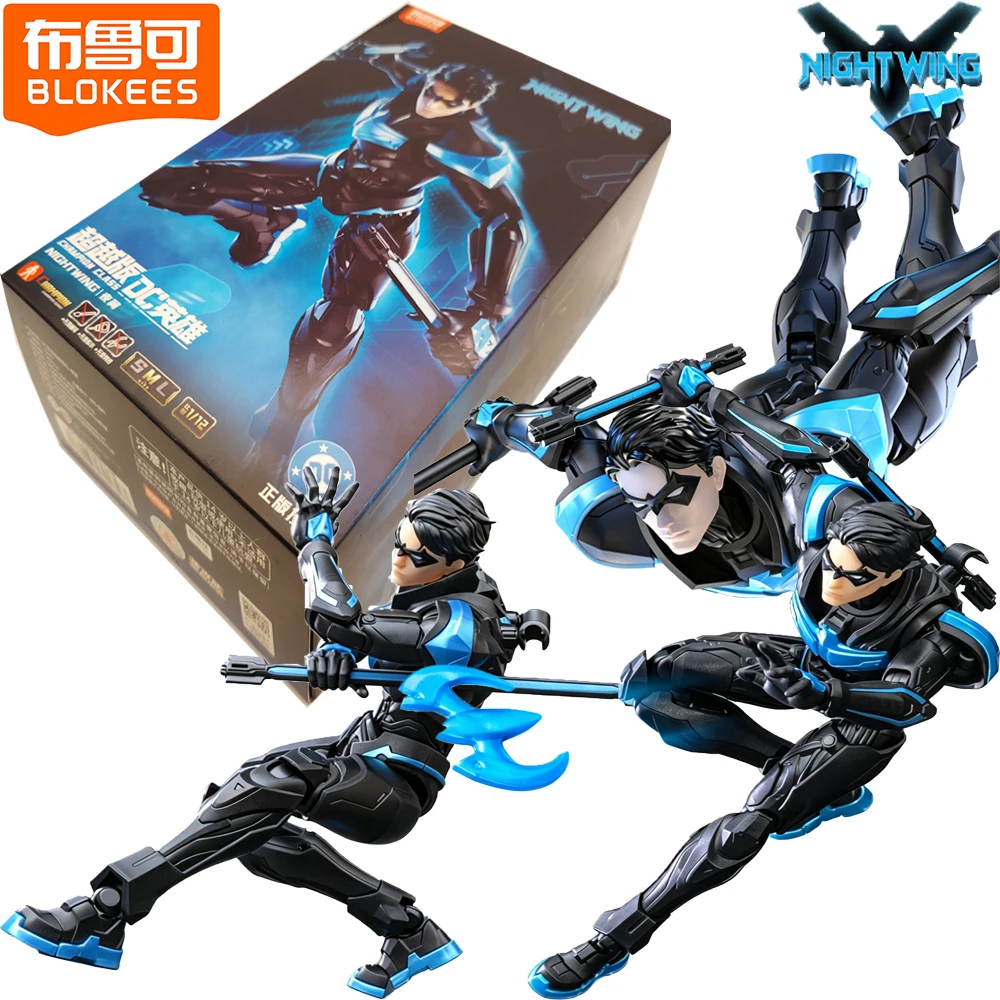 

BLOKEES Official Night Wing Action Figures Joint Mobility Cartoon Figures Assembly Model Decor Toys Desktop Ornaments Kids Gifts