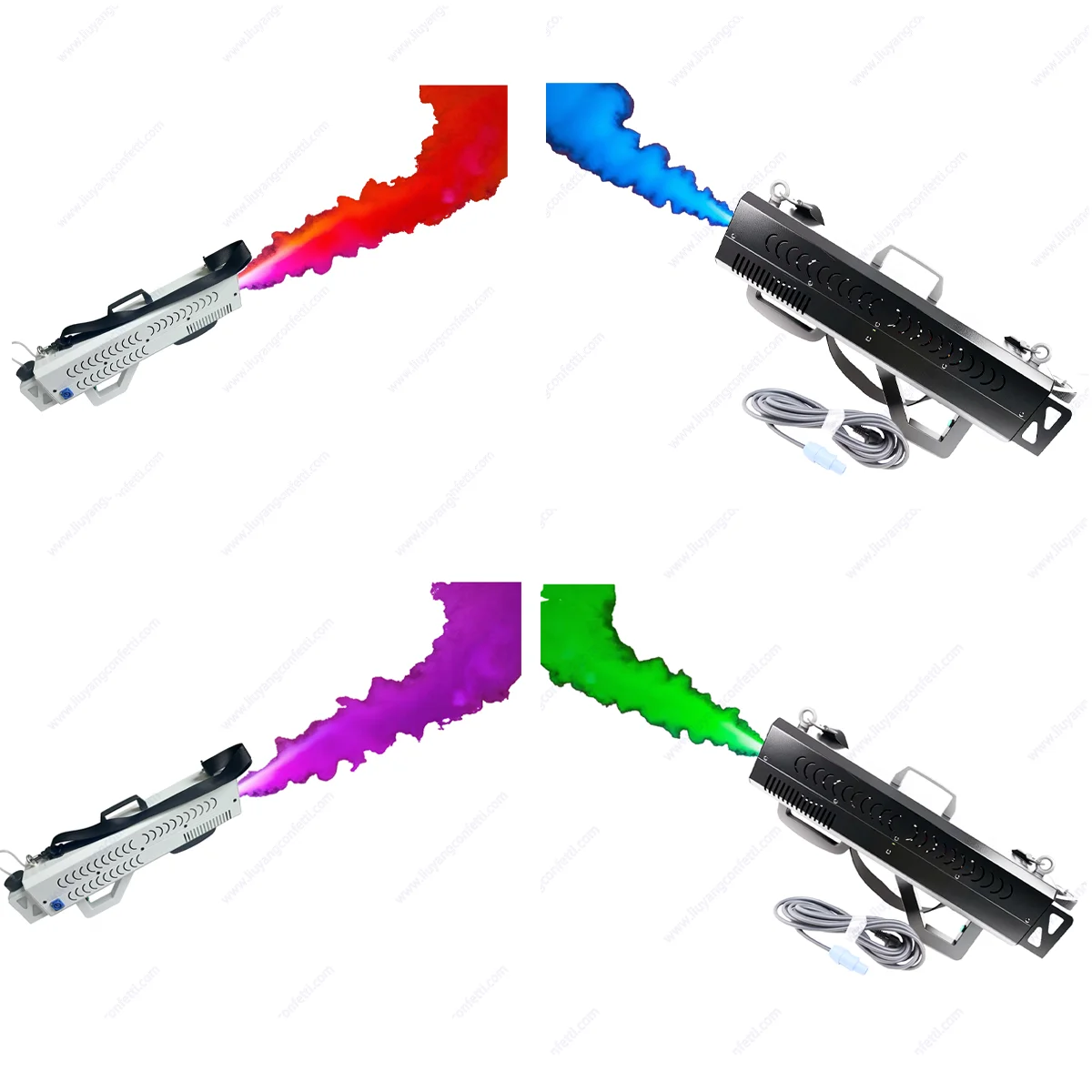 New 1500W Effects Props Atmosphere Equipment LED Handheld Smoke Gun for Wedding Stage Event Marriage Party Festival Show DJ Club