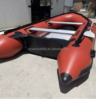 3.8m CE Certified Inflatable Fishing Rescue Boat for 6 People Thickened PVC/Hypalon Rubber with Foldable Aluminum Floor V-Hull D