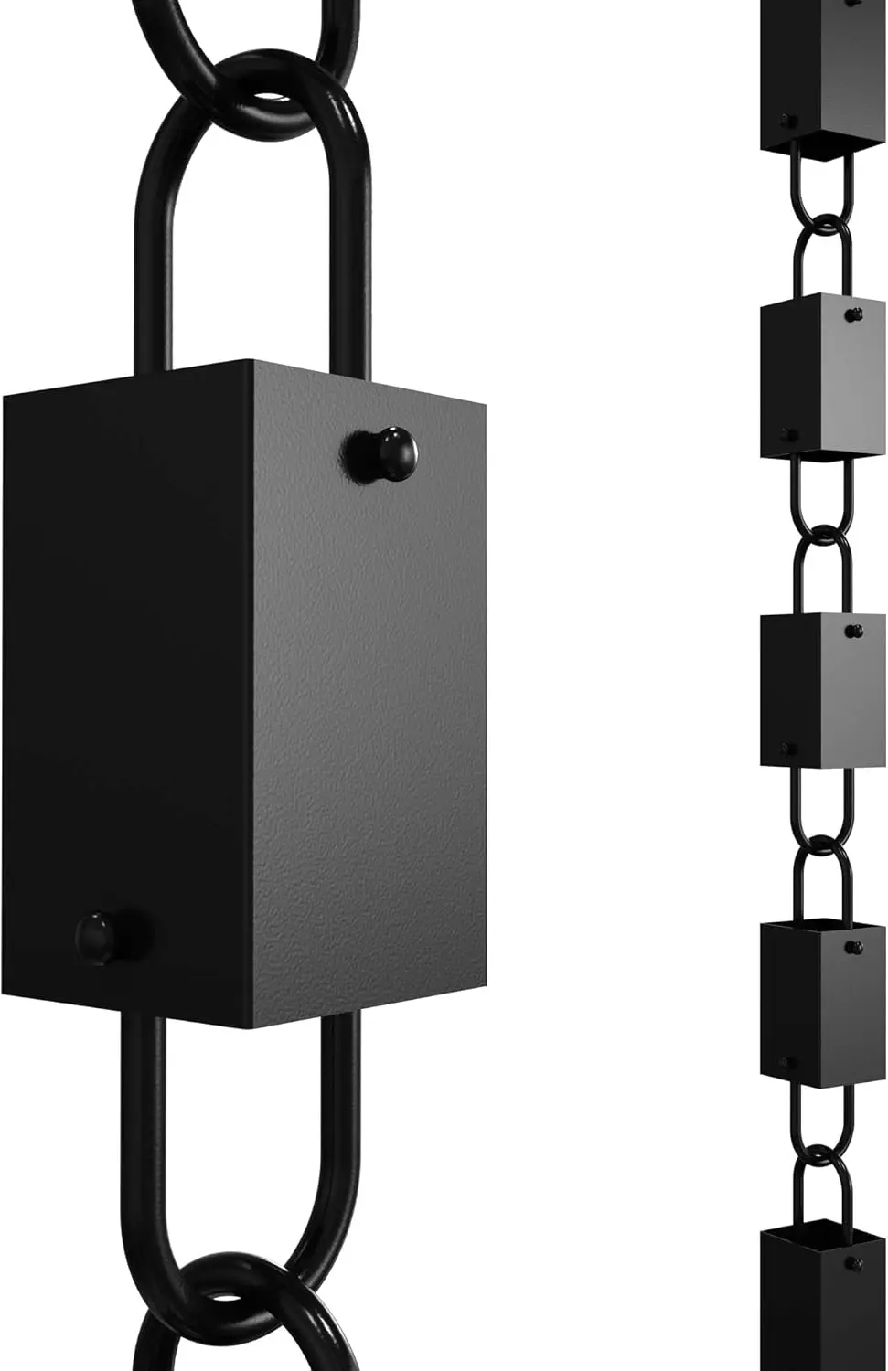 

Дождевая цепь Square Link 8,5 футов, черная, с порошковым покрытием из алюминия, для замены водосточных желобов, прочный элемент декора для улицы
