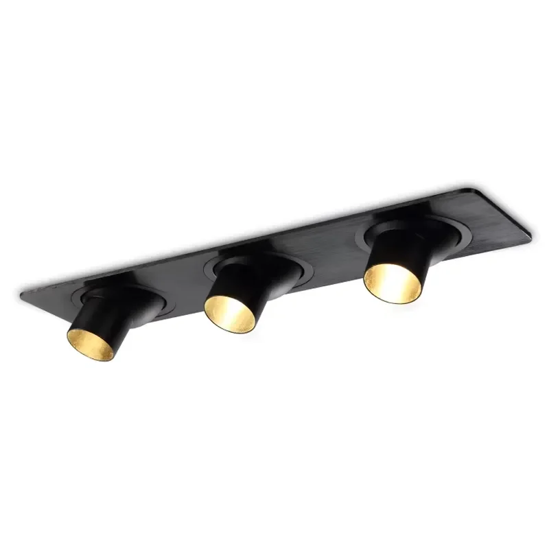 Modern Black Aluminum LED Cabinet Light 3x6W Under Cupboard Lamp Kitchen Counter Illumination Strip Fixture Home Decor Sleek