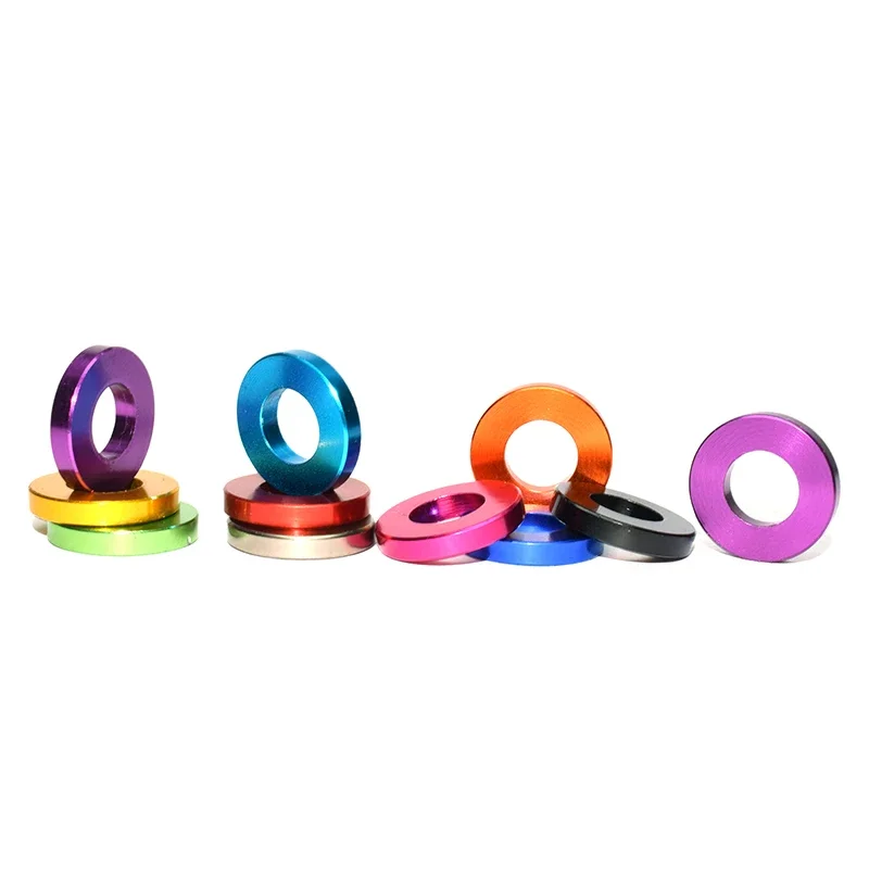 5/10/20/50pcs M5x12x2 Aluminum Flat Washer Anodized Colourful Bushing Gasket Washers Plain For RC Model Parts Red/Blue/Black