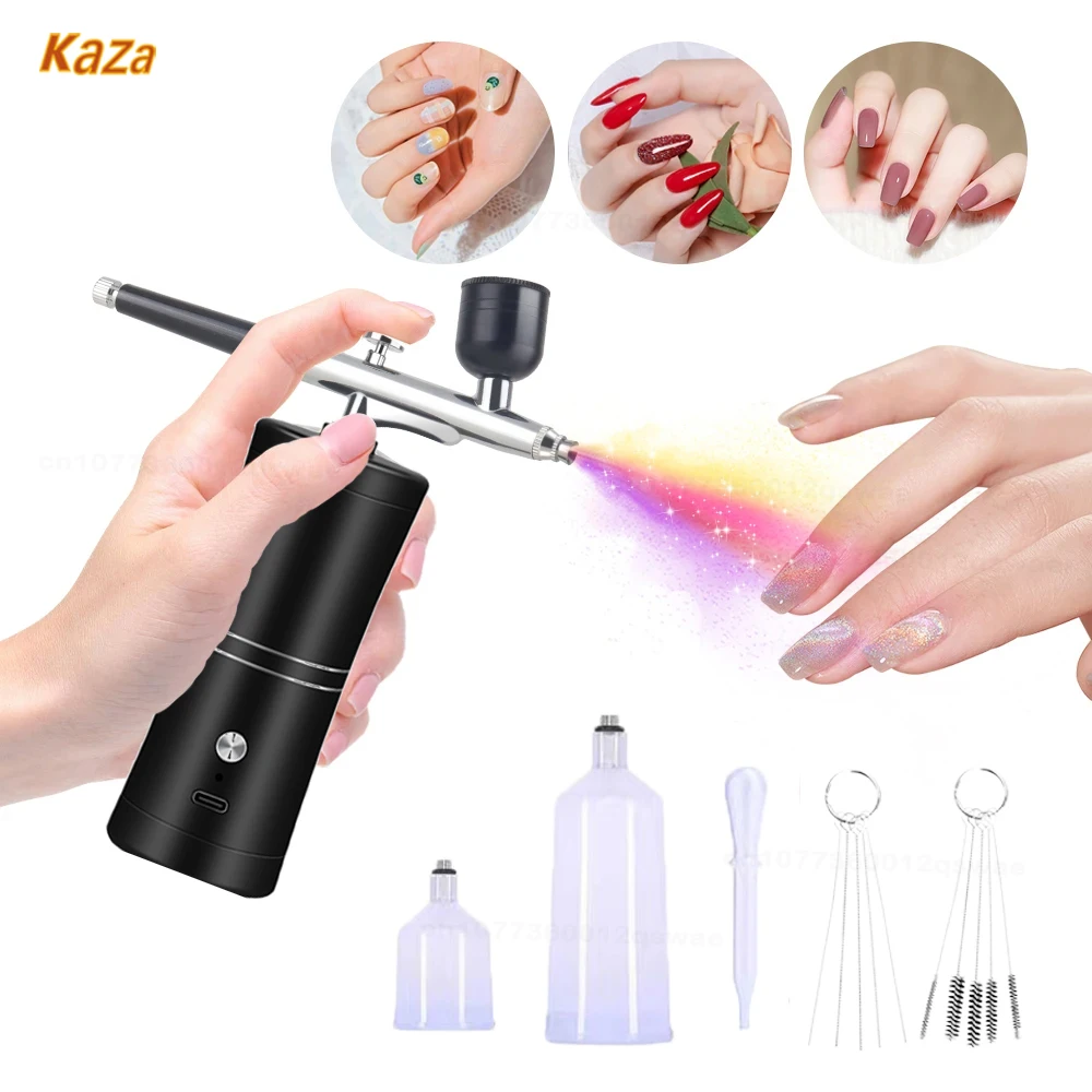 

Airbrush Nail With Compressor Portable Air Brush For Nails Art Painting Cake Crafts Decoration Handheld Spray Compressor Kit