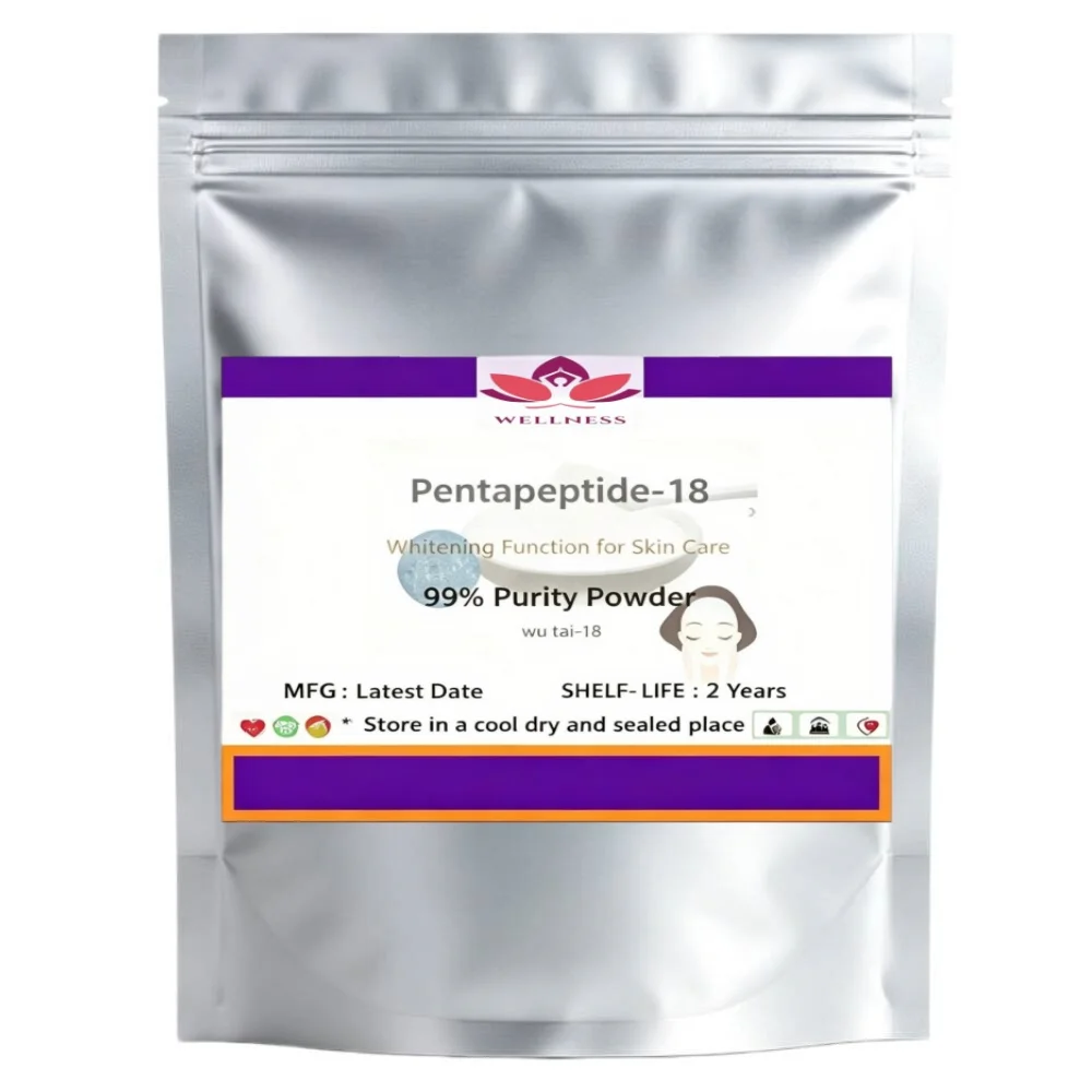 High Quality51000g Pentapeptide-18 Powder 99% Purity Whitening for Skin Care ProductsSilver aluminum film bag packaging