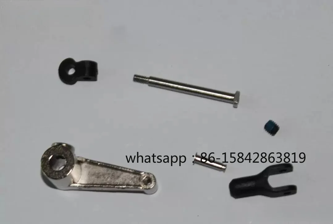 Metal L-Shape Steering Rocker Arm with Tie Rod, Front Retractable Landing Gear Servo Parts for RC Plane