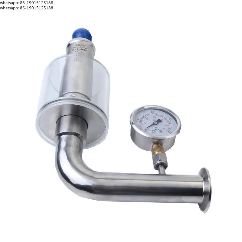 High Quality 304 Stainless Steel Beer Fermentation Tank Exhaust Valve, Pressure Gauge Safety Automatic Pressure Discharge Water