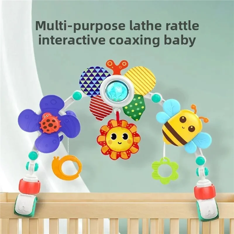 Berço de bebê B24C, berço de arco ajustável para bebês e crianças, arco de carrinho para estimular os sentidos do bebê