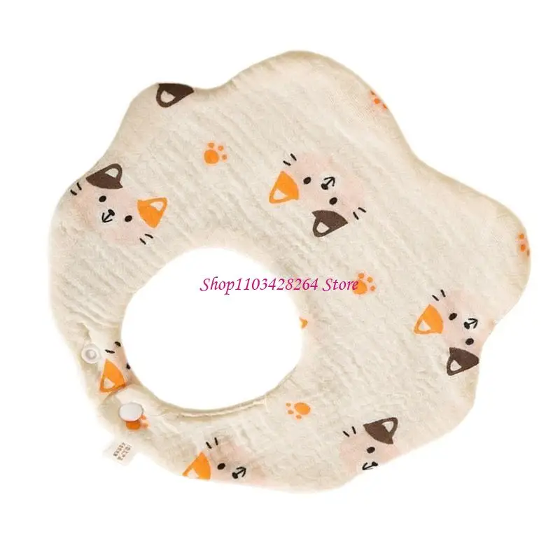 

Comfortable Absorbent Baby Saliva Towel Child Bibs Flower Cotton Dribbles Bibs