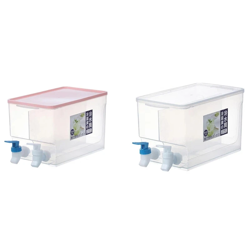 

A19F-5.2L Large Capacity Water Fountain Milk Drink Beverage Dispenser Spill Proof Jug With Faucet In Refrigerator Fruit Juice