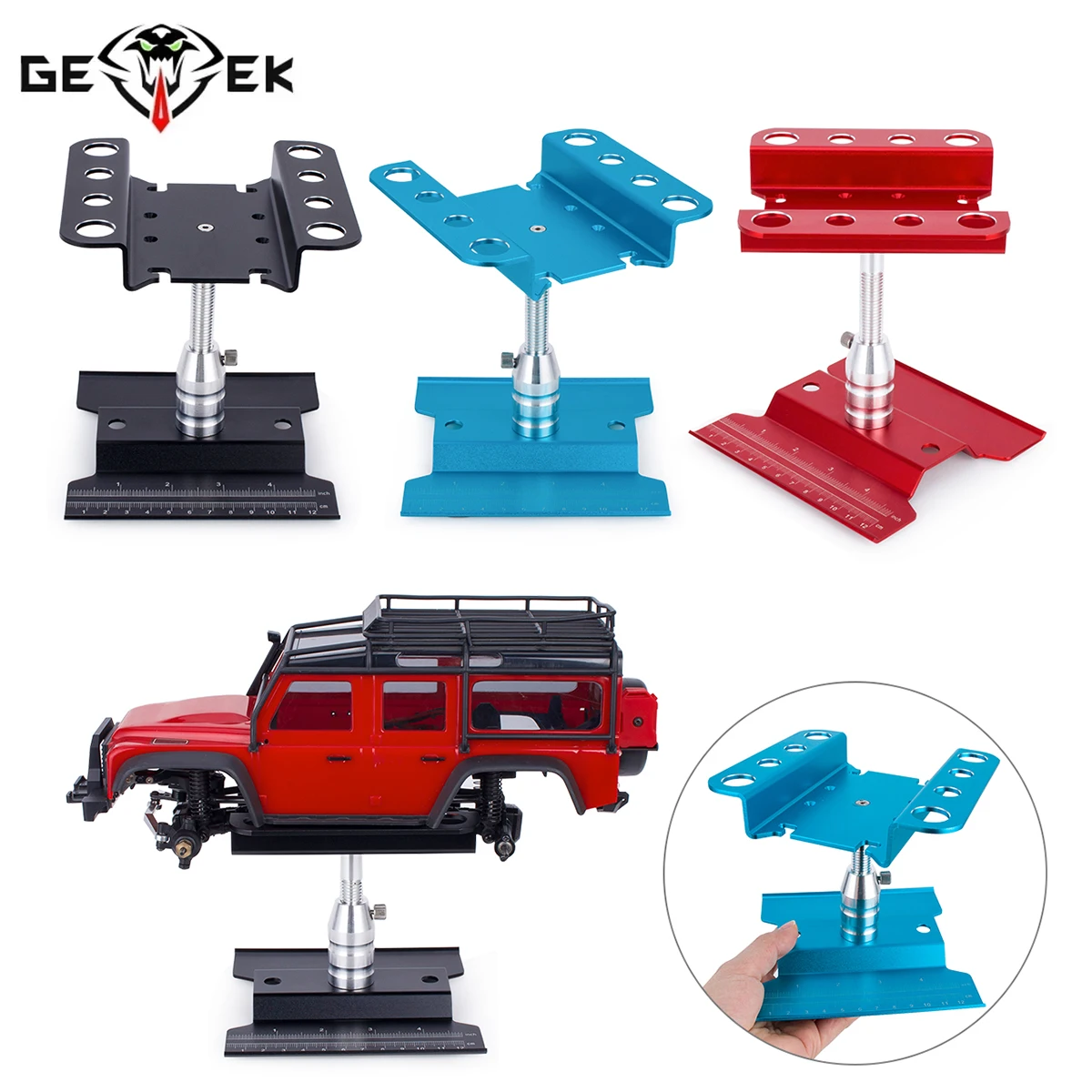 RC Car Tool Repair Stand Workstation Assembly Platform 360 Degree Rotate for 1/10 1/8 Buggy Crawler Car TRX-4 Axial SCX10