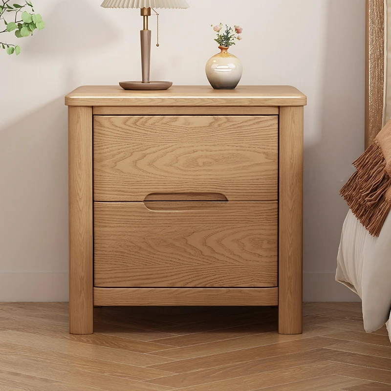 Ash wood bedside table all solid wood modern simple bedroom