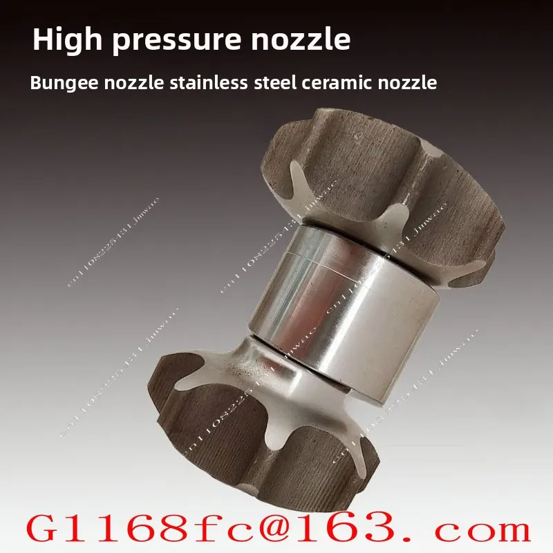 Stainless Steel G1 Inch High Pressure Nozzle Bouncing Head Dredging Sewer Pipe Smashing Cement Grease Scale Hard Objects