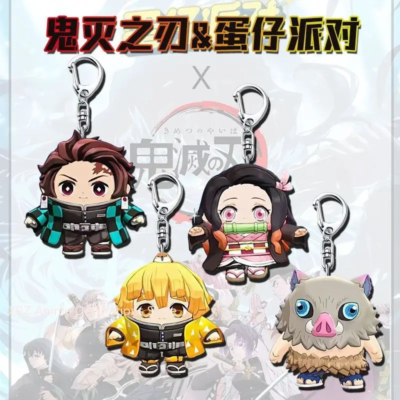 

4PCS Anime Kimetsu NoYaiba Agatsuma Zen'itsu Acrylic keychain Car Bag Pendant Gift Cute Creative Bag Charm Friends Gifts Keyring