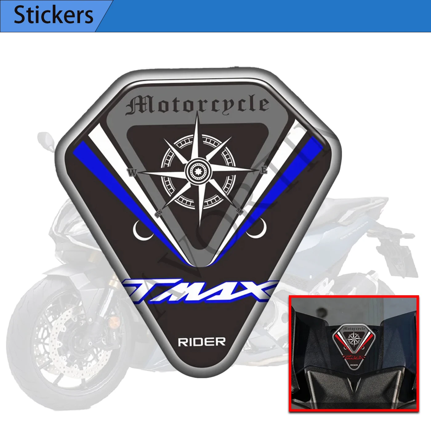 For YAMAHA TMAX 400 500 530 560 750 Motorcycle Fairing Fender Scooters 3d adhesive Stickers Decals