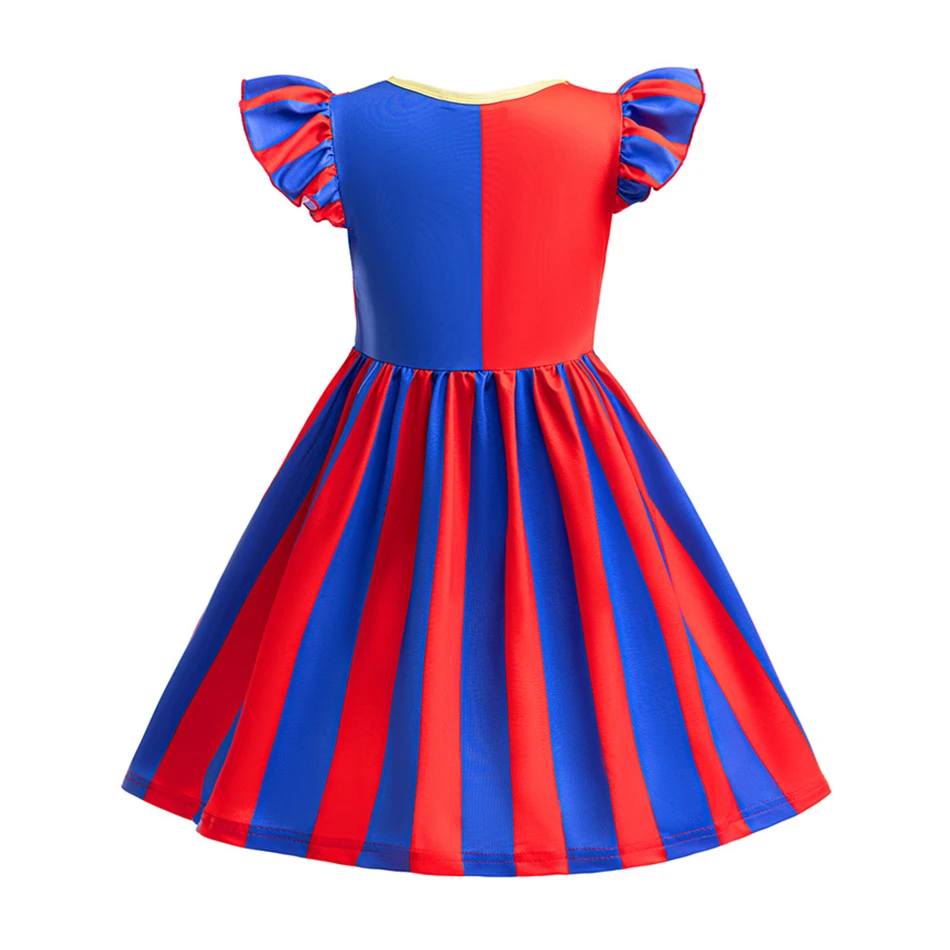 Erstaunliches Zirkus-Cosplay Pomni-Kostüm Mädchen-Clown Bühnenkostüm Kinder Karneval Halloween Party Kleid Geburtstagsgeschenk – Detail 5