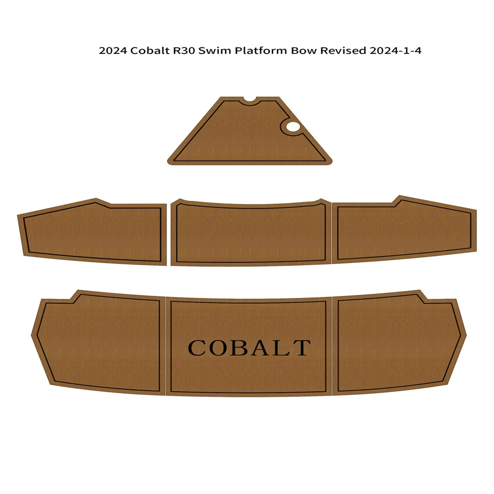 

2024 Cobalt R30 Swim Platform Bow Pad Boat EVA Foam Faux Teak Deck Flooring Mat