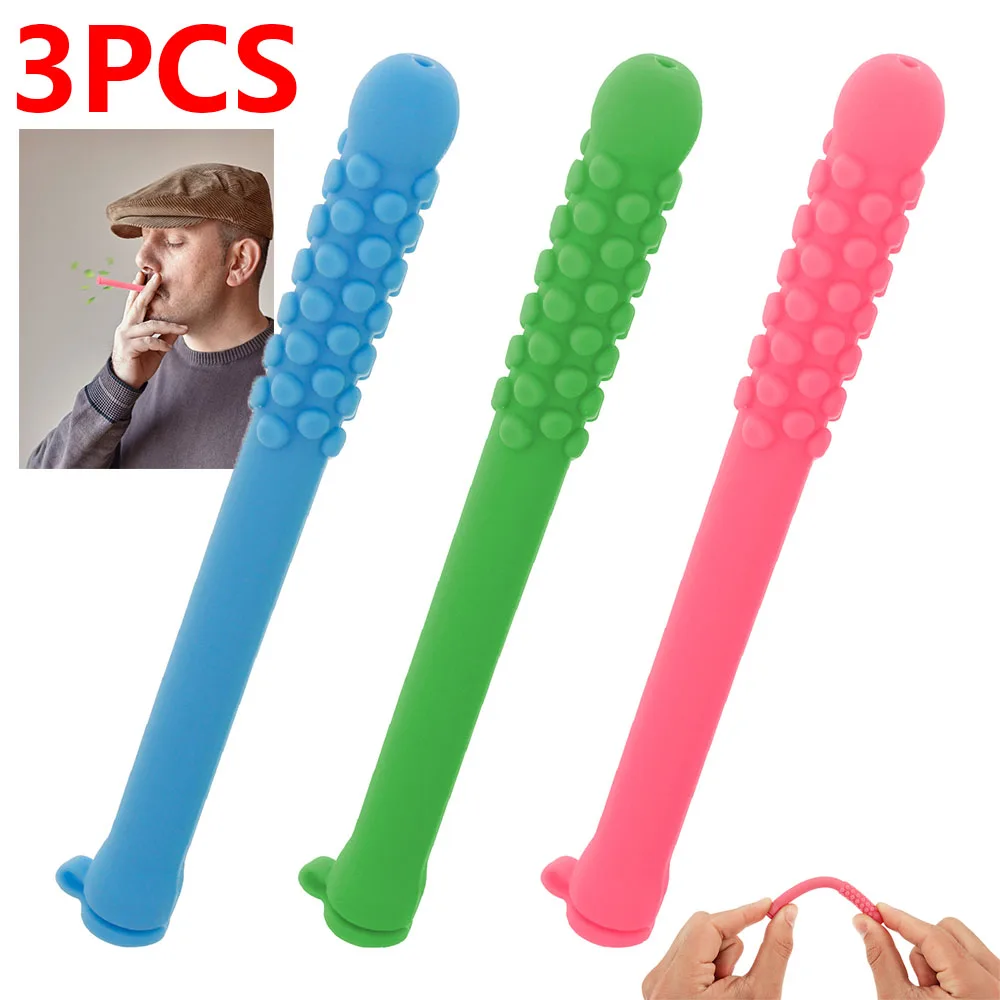 3 pçs/set mastigável óleo essencial respiração vara silicone mastigável aroma vara seguro portátil mastigável vara para trabalhador de escritório adulto