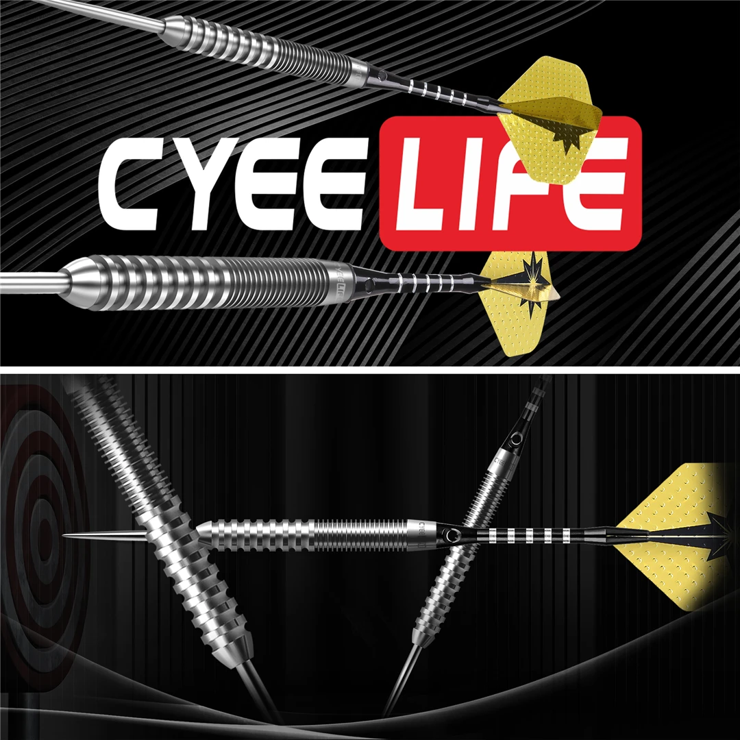 CyeeLife-aguja de acero duro para carreras profesionales, accesorio de dardo de tungsteno, 21g, 23g, 26g, 28g, 30g, 90%