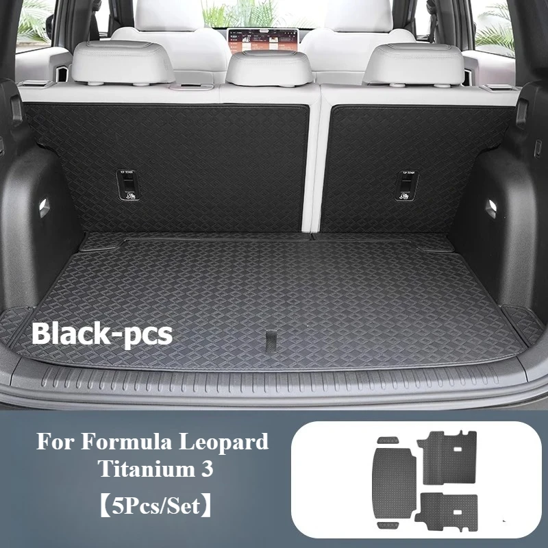 

For Formula Leopard Titanium 3 Pro/Max/Ultra Drone Cabin Version 5Pcs Car Trunk Mats Full Surrounded Leather Cargo Liner Cushion