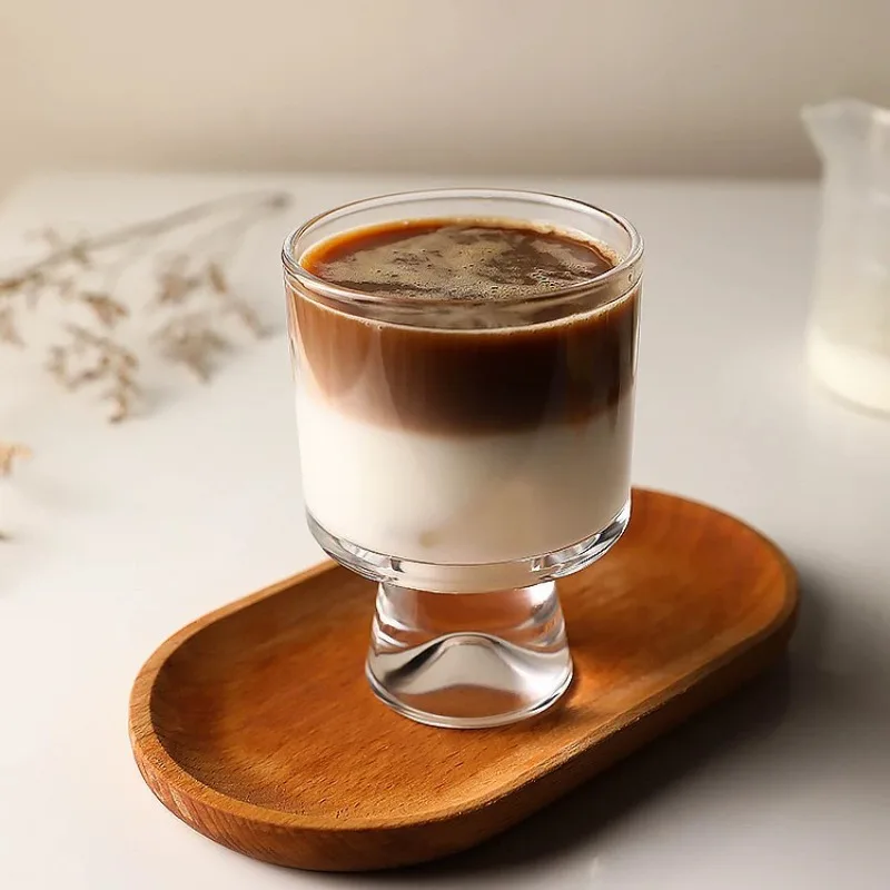 Laminated snow mountain cup, glass ins wind, Internet celebrity restaurant tall cold drink cup, juice bubble cup, coffee cup