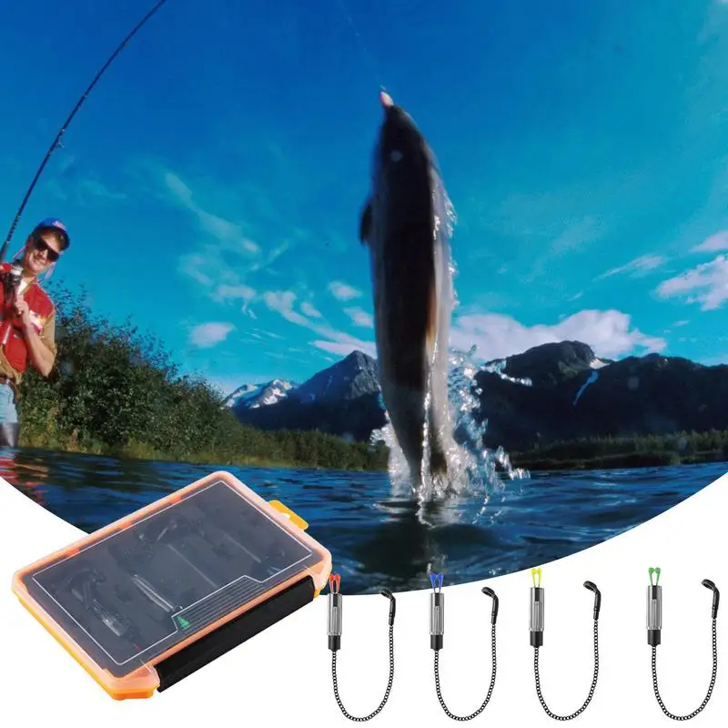 

Fishing Pole Alarm 4X Lightweight Freshwater Swinger Lightweight Pond Creatures Catching Tensioner With Two Chains For