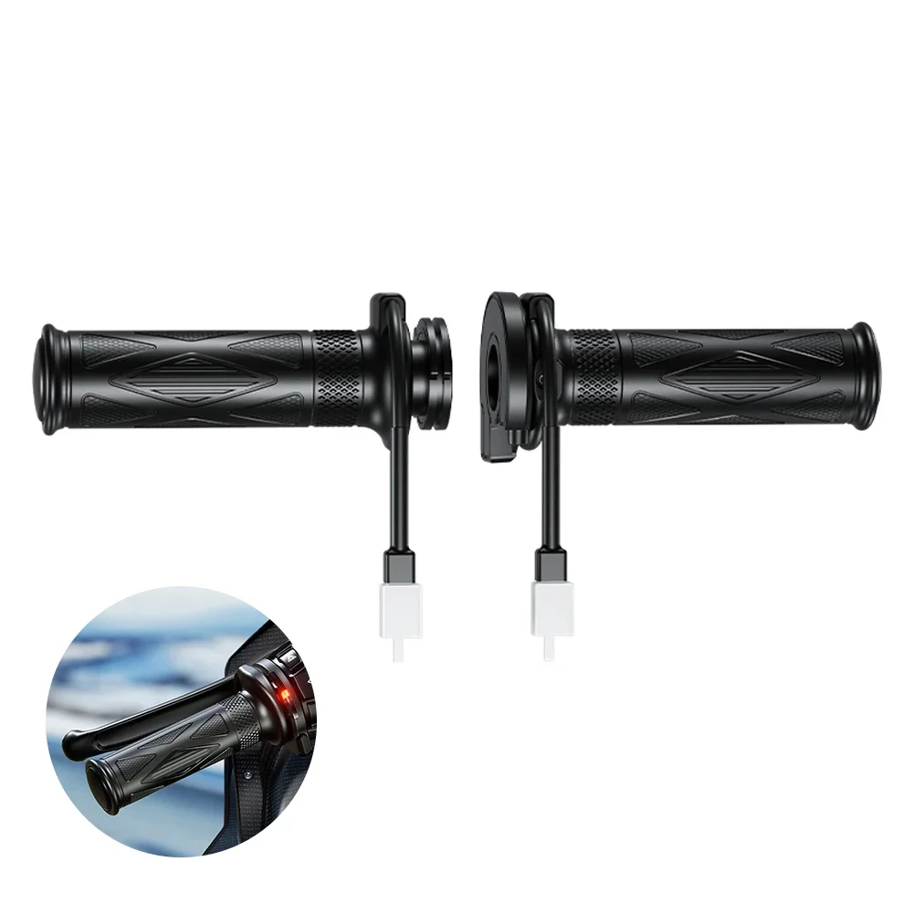 

Electric Hot Heated Handlebar Waterproof Electric Heating Handle 5-Gear Motorcycle Heating Handlebar Smart Temperature Control