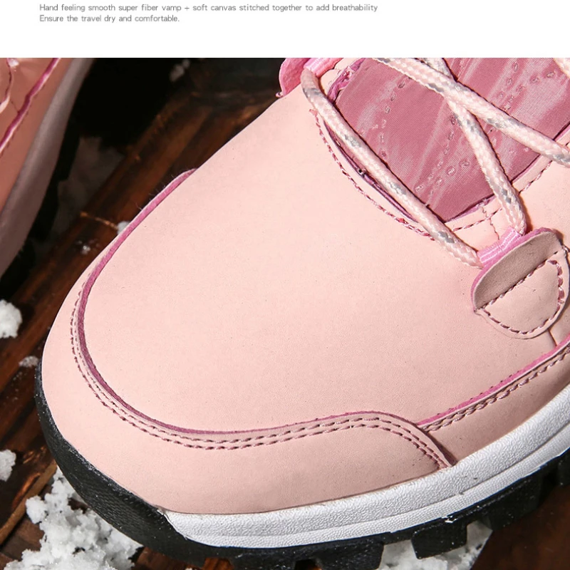 Winter Shoes Waterproof Snow Boots Women Ankle Boots Plush Warm Short Boots Female Outdoor Non-slip Cotton Booties Botas Mujer42 image 4