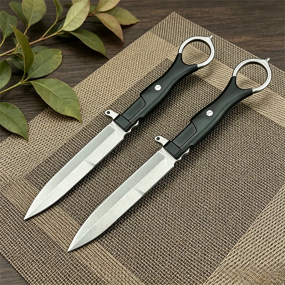 Image of Vollständig integriertes feststehendes Messer, EDC-Überlebenswerkzeug mit hoher Härte und rutschfestem Nylonfasergriff für Camping, Wandern und Überlebenssituationen