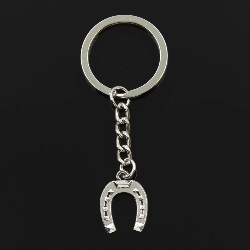 Fashion Horseshoe 21x16mm Pendant 30mm Key Ring Metal Chain Bronze Silver Color Men Car Holder Gift Souvenirs Keychain