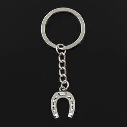 Fashion Horseshoe 21x16mm Pendant 30mm Key Ring Metal Chain Bronze Silver Color Men Car Holder Gift Souvenirs Keychain