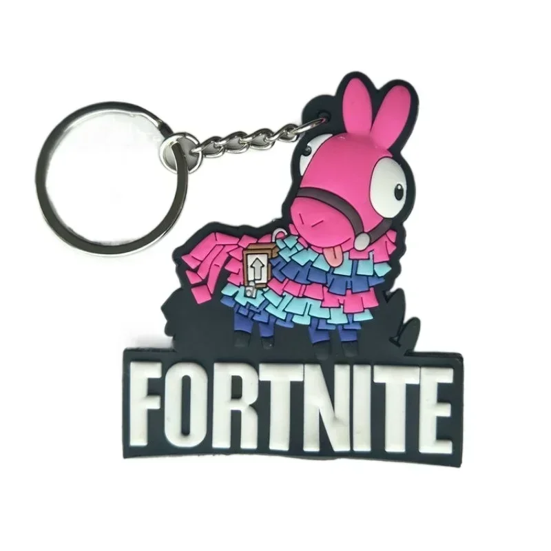 Fortnite Pvc Key Chain Cute Couple Bag Car Keychain Pendant Accessories Children\'s Toys Birthday Gift