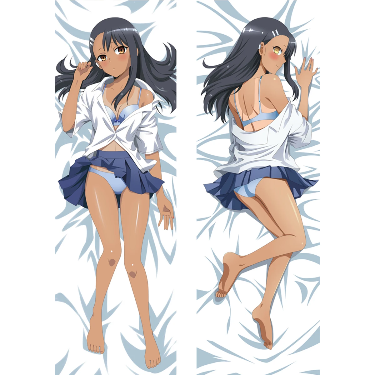 Anime Ijiranaide, Nagatoro-san Dakimakura Pillow Cover Male Cosplay Characters Long Life Size Otaku Body Pillowcase