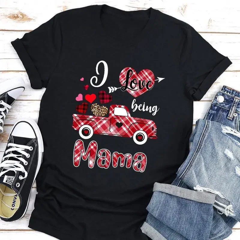 Mama Needs Coffee 프린트 여성 T 셔츠 반소매 O 넥 느슨한 여성 Tshirt Ladies Tee Shirt 탑 의류 Camisetas Mujer